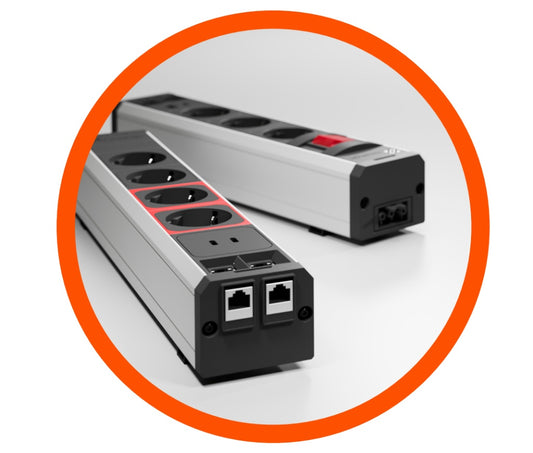 VersaTek – Modul profesional alimentare, UPS și conectivitate | 4 Schuko + 2 RJ45